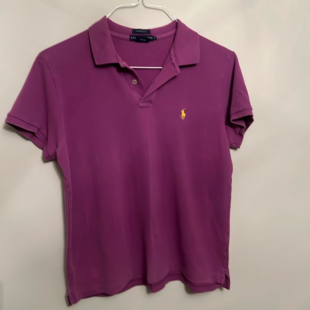 Woman Ralph Lauren Purple Polo Size Large Designer